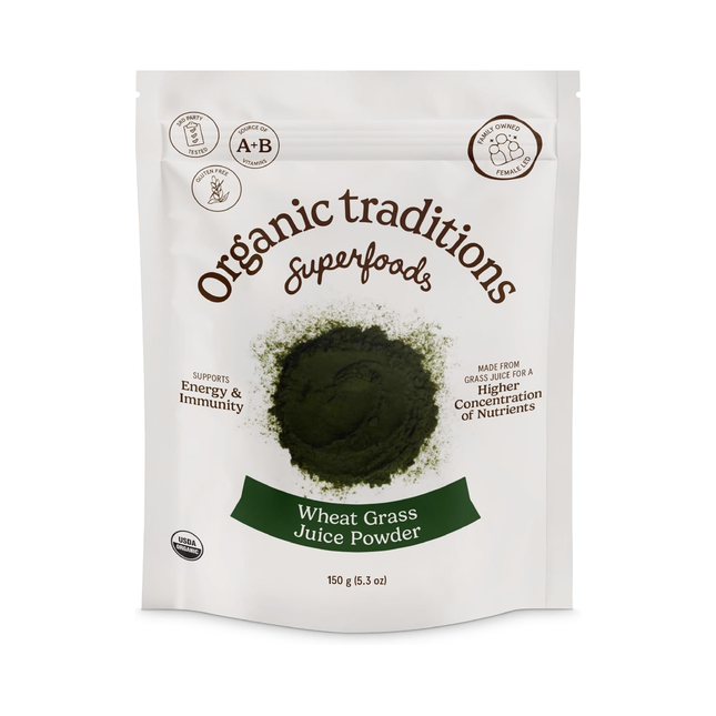 Organic Traditions - Poudre de jus d'herbe de blé | 150 g