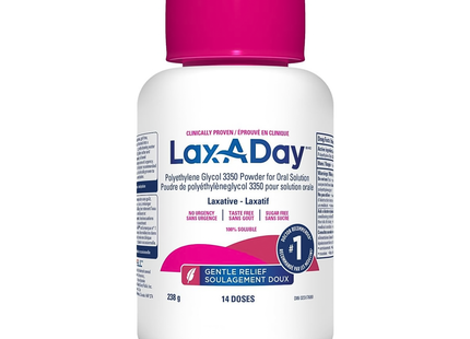 Lax-A Day - Gentle Relief Laxative Powder - 14 Doses | 238 g