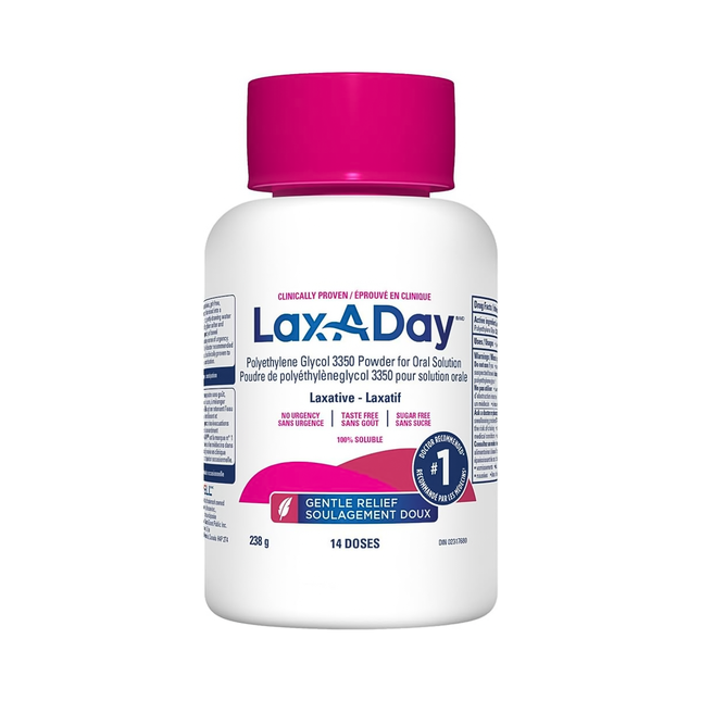 Lax-A Day - Gentle Relief Laxative Powder - 14 Doses | 238 g