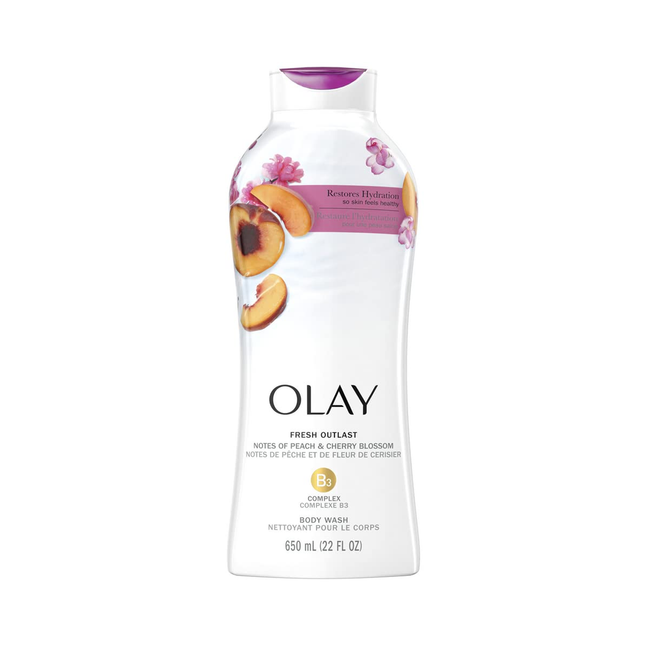 Olay - Nettoyant pour le corps Fresh Outlast - Notes de pêche et de fleur de cerisier | 650 ml