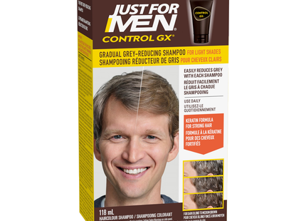 Just For Men - Control GX - Shampooing réducteur de gris - pour nuances plus claires | 118 ml