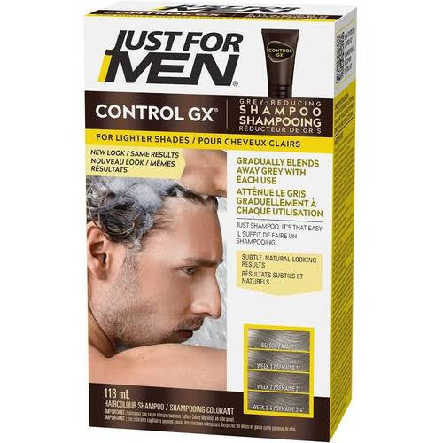 Just For Men - Control GX - Shampooing réducteur de gris - pour nuances plus claires | 118 ml