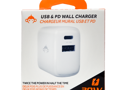 Monkeyz - USB & PD 30W Wall Charger