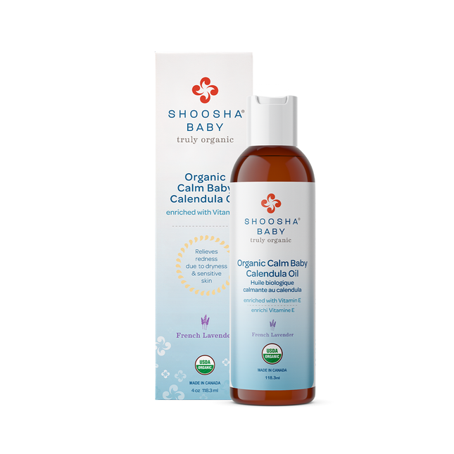 Shoosha - Calm Baby Calendula Oil, French Lavender | 118.3 mL