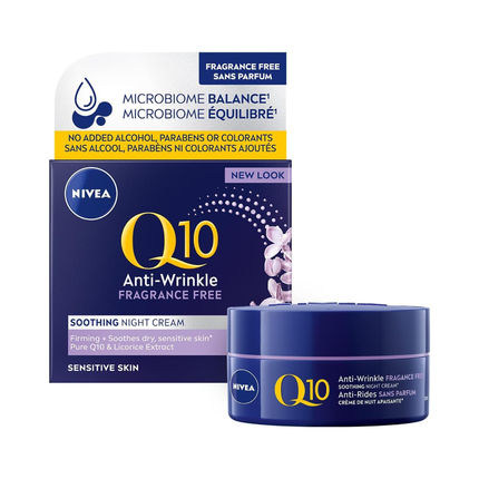 Nivea - Soin de Nuit Anti-Rides Q10, Sans Parfum | 50 mL
