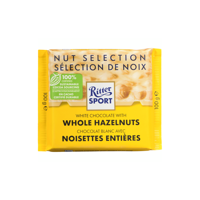 Ritter Sport - White Chocolate with Whole Hazelnuts | 100 g