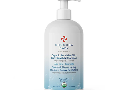 Shoosha - Organic Baby Wash & Shampoo, Fragrance Free | 251.4 mL