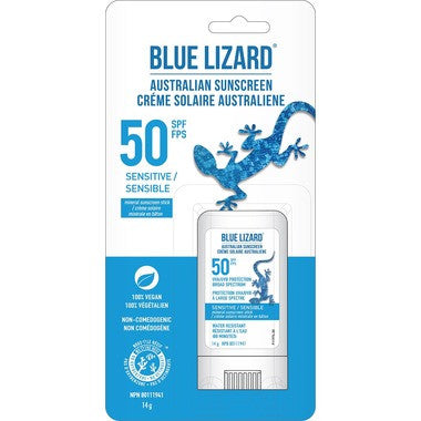 Blue Lizard - Stick de protection solaire minérale - pour peaux sensibles - SPF 50 | 14g