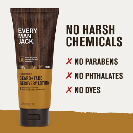 Lotion réparatrice pour la barbe Every Man Jack, bois de santal | 95 ml