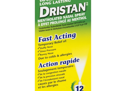 Dristan - Spray nasal mentholé longue durée - Soulagement 12 heures | 30 ml