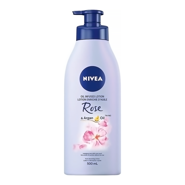 NIVEA - Lotion infusée d'huile - Huile de rose et d'argan | 500 ml