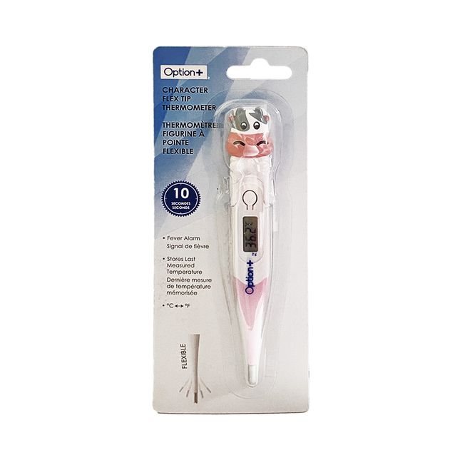 Option+ Flex Tip Digital Thermometer, Assorted Characters | 1 Device