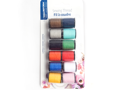 Tailorform - Assorted Sewing Thread | 12 Spools