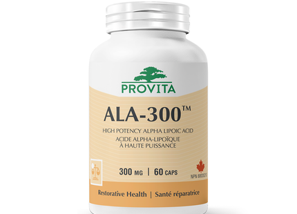 Provita - Acide alpha-lipoïque Ala-300 | 60 Gélules