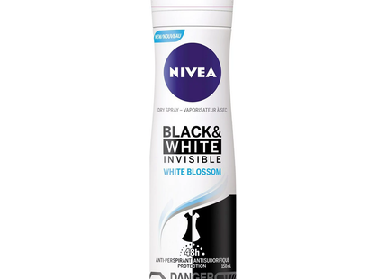 Nivea - Black & White Invisible Dry Spray - White Blossom | 150 mL