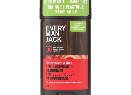 Every Man Jack - Antitranspirant et déodorant, bois de cèdre | 73 g