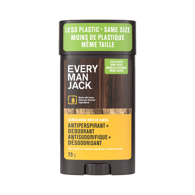 Every Man Jack - Antitranspirant et déodorant, Bois de santal | 73 g