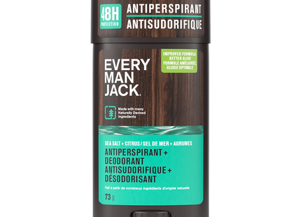 Every Man Jack - Antitranspirant et déodorant, Sel marin | 73 g