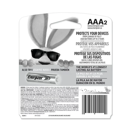 Energizer - Piles ordinaires maximales AAA | 2 paquets