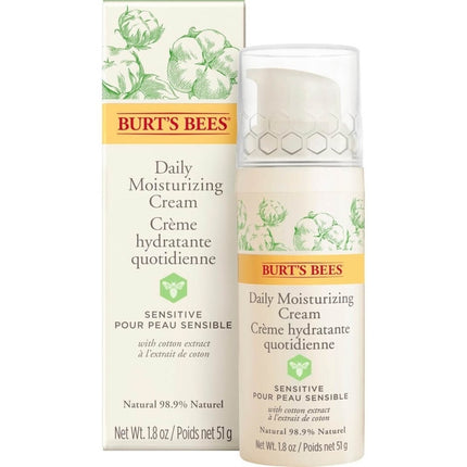 Burt's Bees - Sensitive Solutions Lotion de jour douce Crème hydratante quotidienne - Lait d'aloès et de riz | 51g
