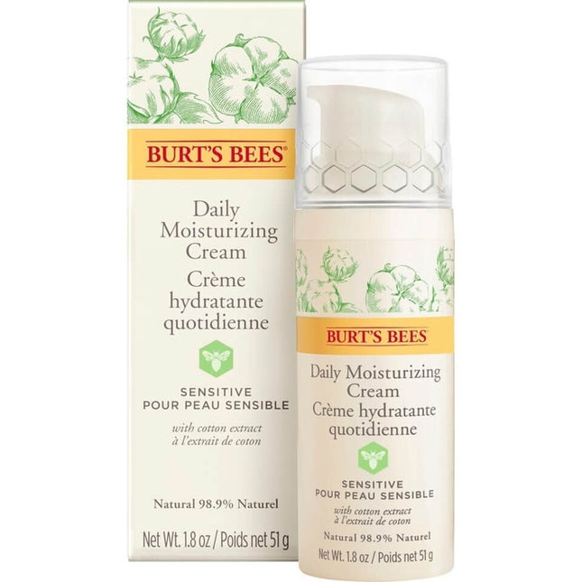 Burt's Bees - Sensitive Solutions Lotion de jour douce Crème hydratante quotidienne - Lait d'aloès et de riz | 51g