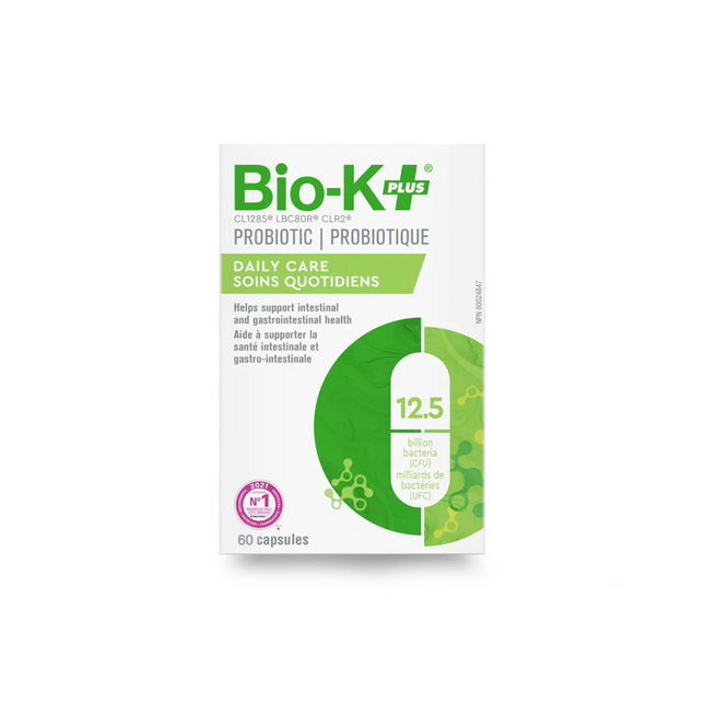 Bio-K+ - Daily Care Probiotic 12.5B CFU | 60 Capsules