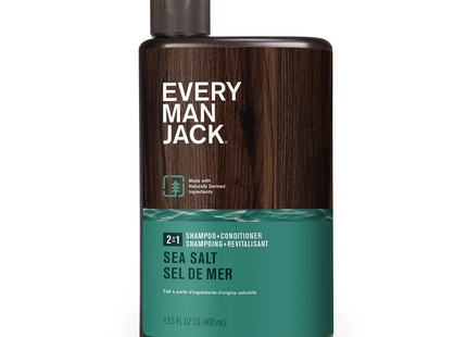Every Man Jack - Shampoing et après-shampoing 2 en 1, Sel marin | 400 ml