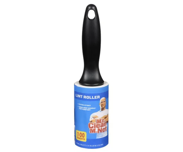 Hand Clean Roller Mr. Clean - Lint Roller with 100 Clean Tear Sheets | 1 Pack – White ...
