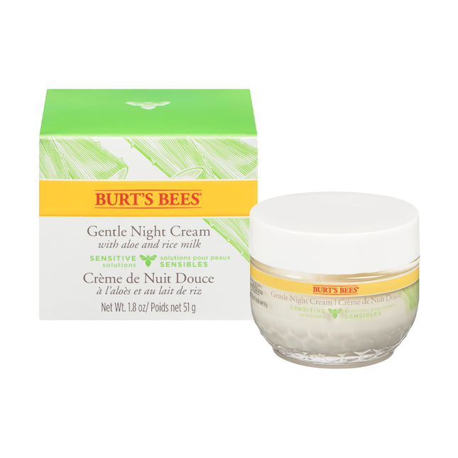 Burt's Bees - Gentle Night Cream with Aloe & Rice Milk | 51 g