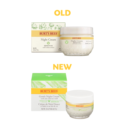 Burt's Bees - Gentle Night Cream with Aloe & Rice Milk | 51 g