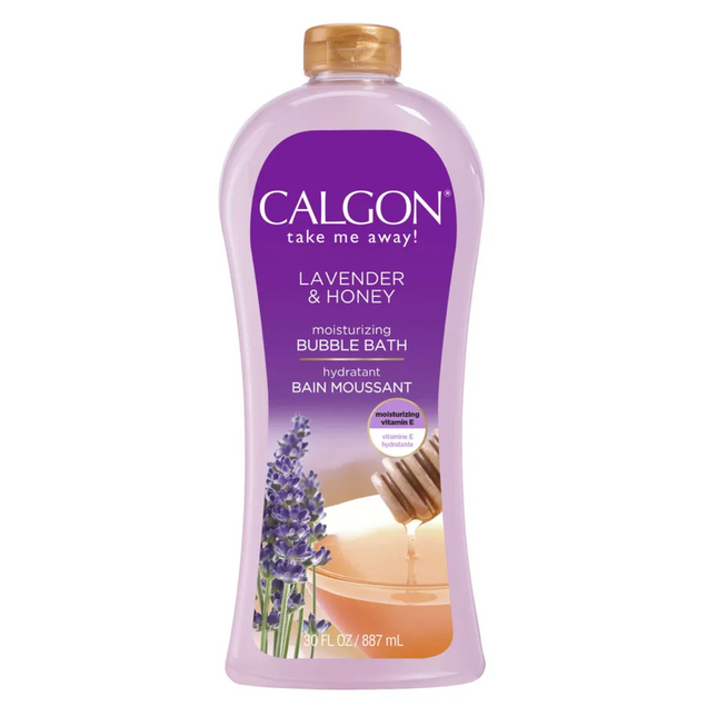 Calgon - Bain moussant hydratant à la lavande et au miel | 887 ml 