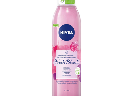 Nivea - Fresh Blends Refreshing Shower with Raspberry, Blueberry and Almond Milk | 500 mL