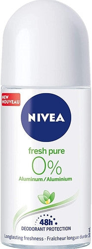 Nivea - Fresh Pure - 0% Aluminum - 48 H Roll On Deodorant Protection | 50 mL