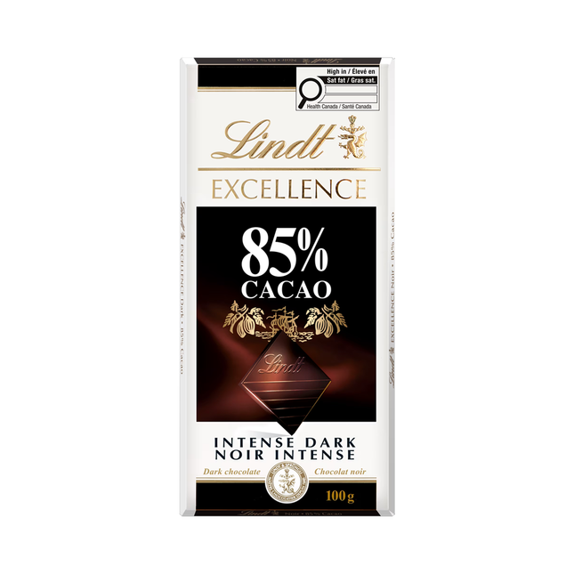 Lindt - Excellence 85% Cacao Intense Dark Chocolate Bar | 100 g