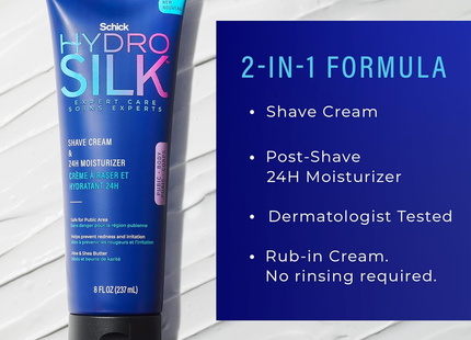 Schick - Hydro Silk Expert Care Shave Cream & 24H Moisturizer | 237 mL