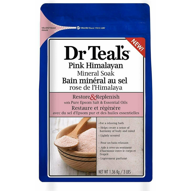 Dr Teal's - Pink Himalayan Mineral Soak with Pure Epsom Salt & Essential Oils | 1360 g