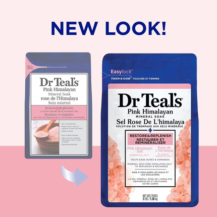Dr Teal's - Pink Himalayan Mineral Soak with Pure Epsom Salt & Essential Oils | 1.36 kg