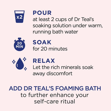 Dr Teal's - Pink Himalayan Mineral Soak with Pure Epsom Salt & Essential Oils | 1.36 kg