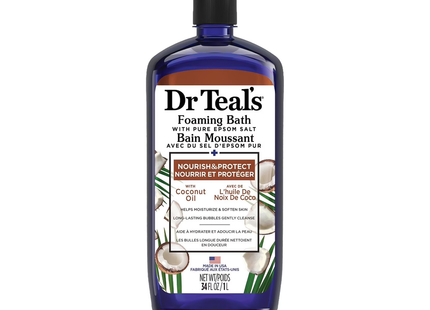 Dr Teal's - Coconut Oil Foaming Bath with Pure Epsom Salt | 1 L