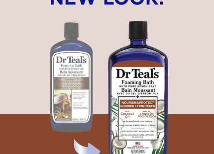 Dr Teal's - Coconut Oil Foaming Bath with Pure Epsom Salt | 1 L