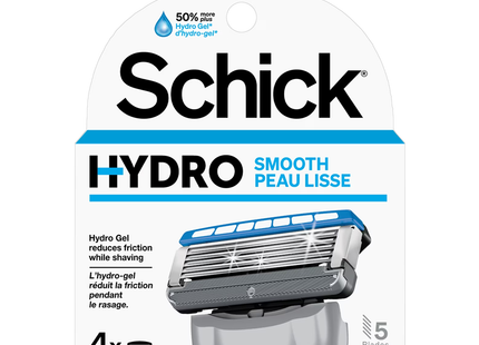 Schick - Recharges de rasoir Hydro Smooth 5 lames | 4 recharges