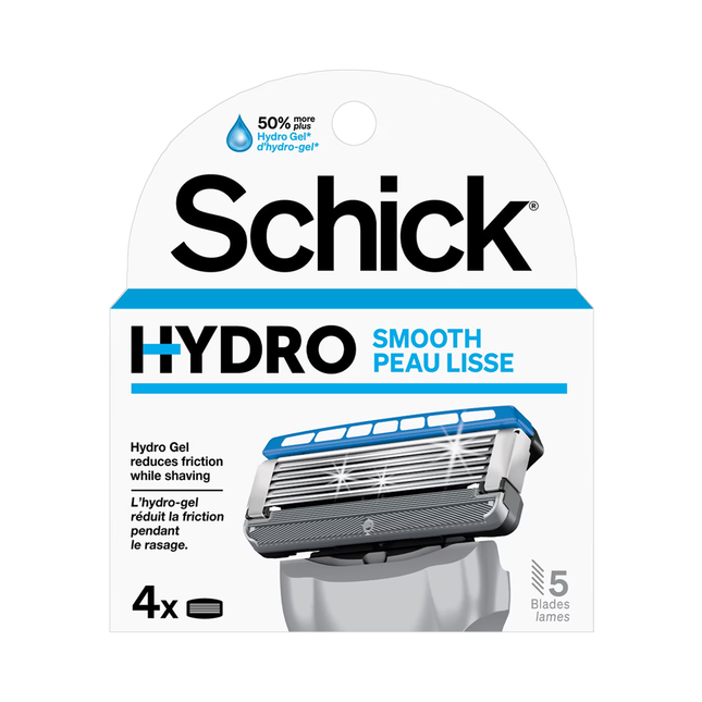 Schick - Recharges de rasoir Hydro Smooth 5 lames | 4 recharges