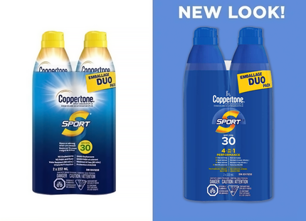 Coppertone - Sport Spray Sunscreen - SPF 30 | 2 x 222 mL