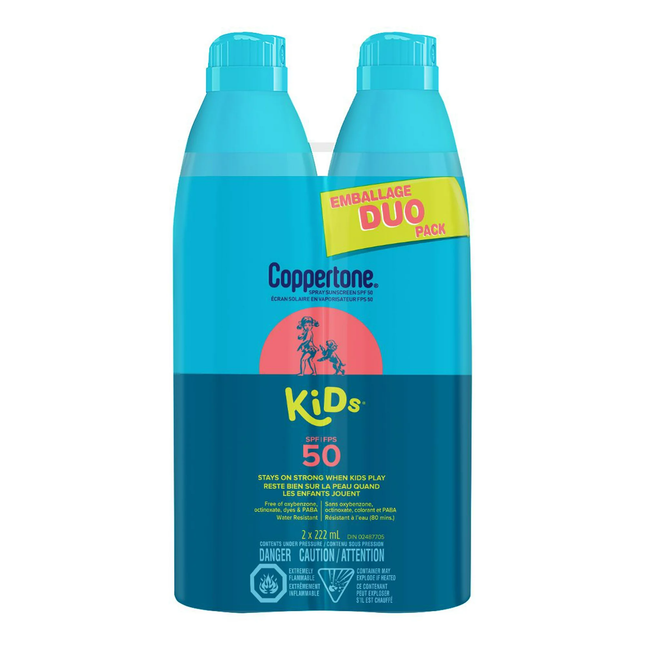 Coppertone - Kids Spray Sunscreen - SPF 50 | 2 x 222 mL