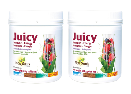2-PACK! New Roots - Juicy Immune Energy No Added Sugar | 305 g