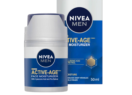 Nivea - Men Active-Age Face Moisturizer, 24H Moisture | 50 mL