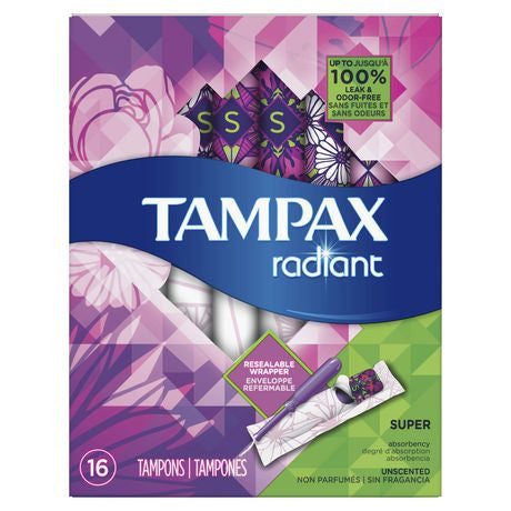 Tampons radiants Tampax - Super | 16 tampons 