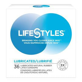LifeStyles - Préservatifs lubrifiés en latex de caoutchouc naturel | 36 Préservatifs