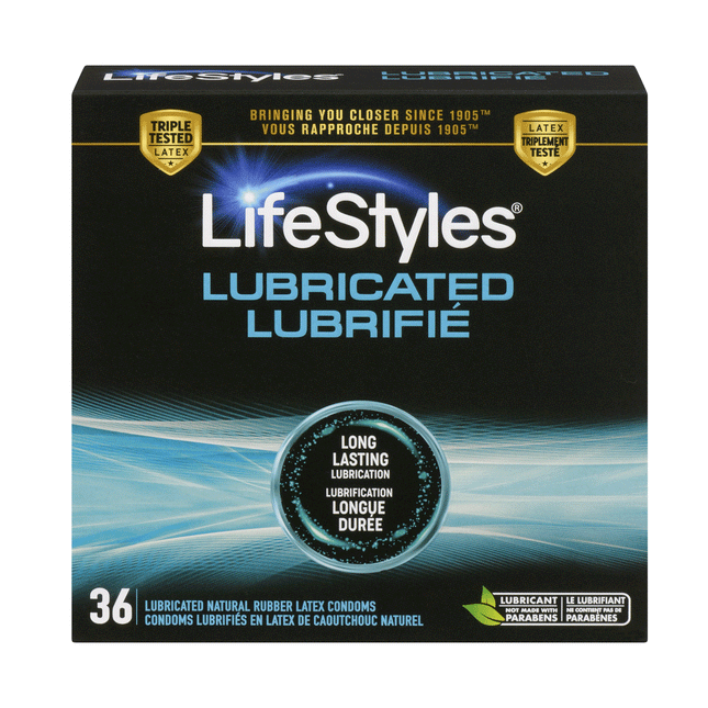 LifeStyles - Préservatifs lubrifiés en latex de caoutchouc naturel | 36 Préservatifs