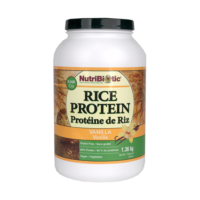 Nutribiotic - Protéines de riz à la vanille | 1,36 kg